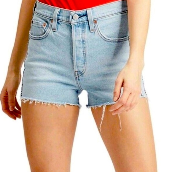 Levi’s 501 High Rise Side Logo Shorts - Picture 3 of 8